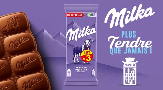 Milka vous montre ses tablettes (de chocolat)