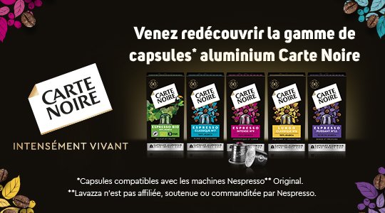 Gamme capsules Carte Noire