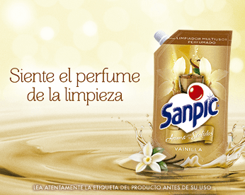 Sanpic siente el perfume de la limpieza.