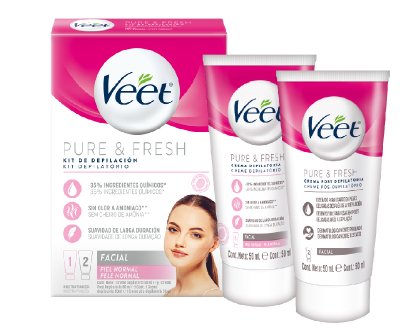 image-Veet Crema Depilatoria Facial 50 ML + Crema Post Depilatoria 50 ML Piel Normal