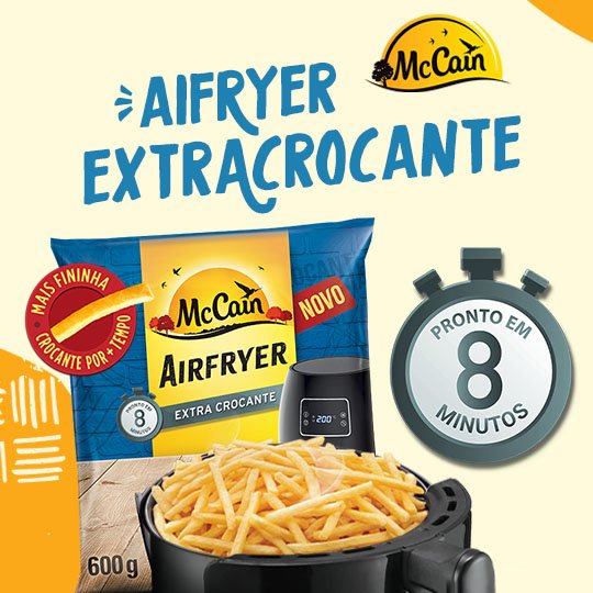 image-Uma novidade com a crocância e o sabor que você sempre quis: McCain Airfryer ExtraCrocante.