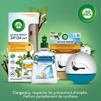 image-Luttez contre les mauvaises odeurs avec Air Wick® Active Fresh 24h/24