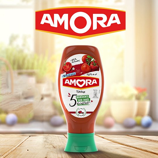 image-Nouveau Ketchup Amora ® 5 ingrédients