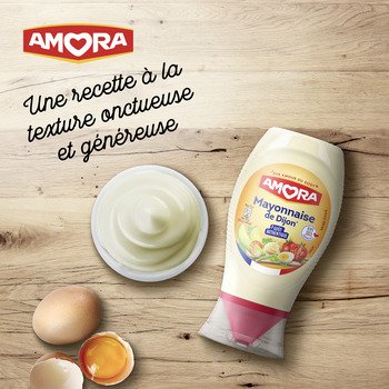 image-La gamme Amora mayonnaises de Dijon en squeezes